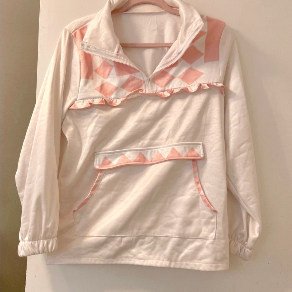 Checkered/Ruffle Pullover - image 1